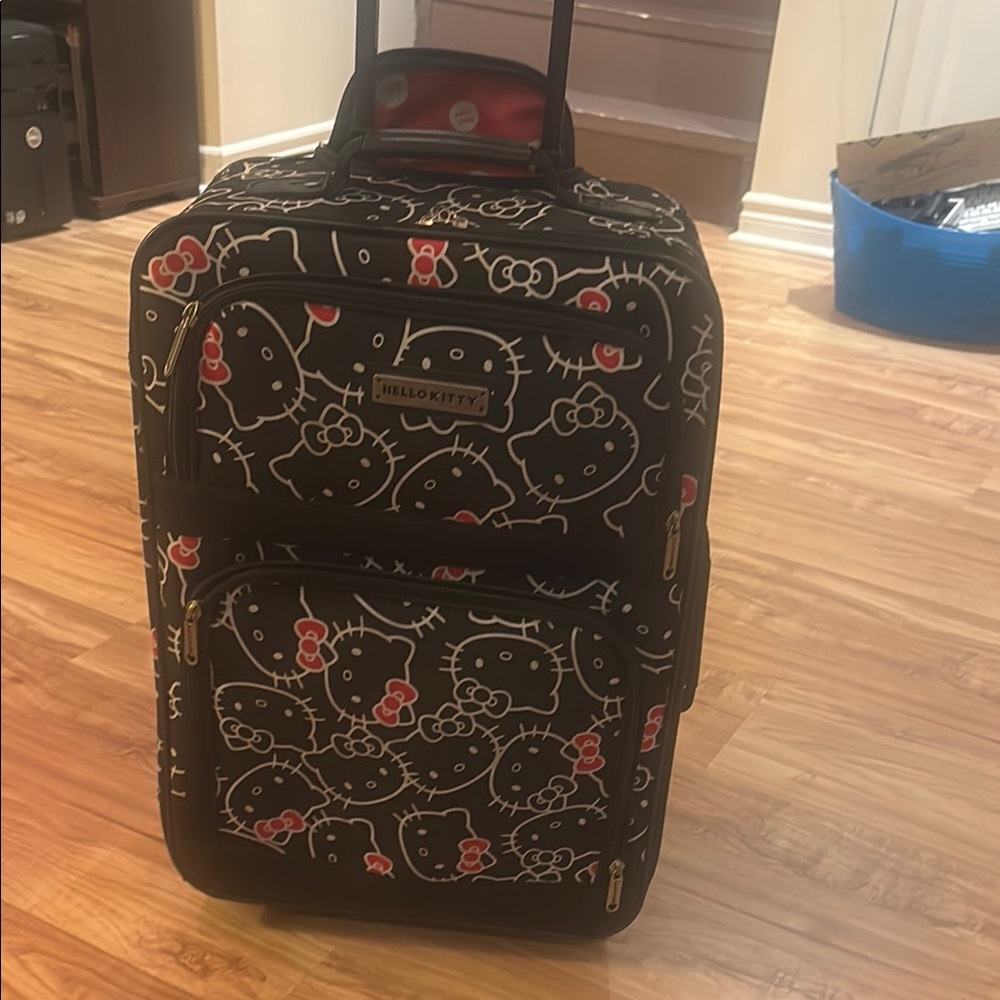 Hello Kitty Black and Red Rolling Suitcase